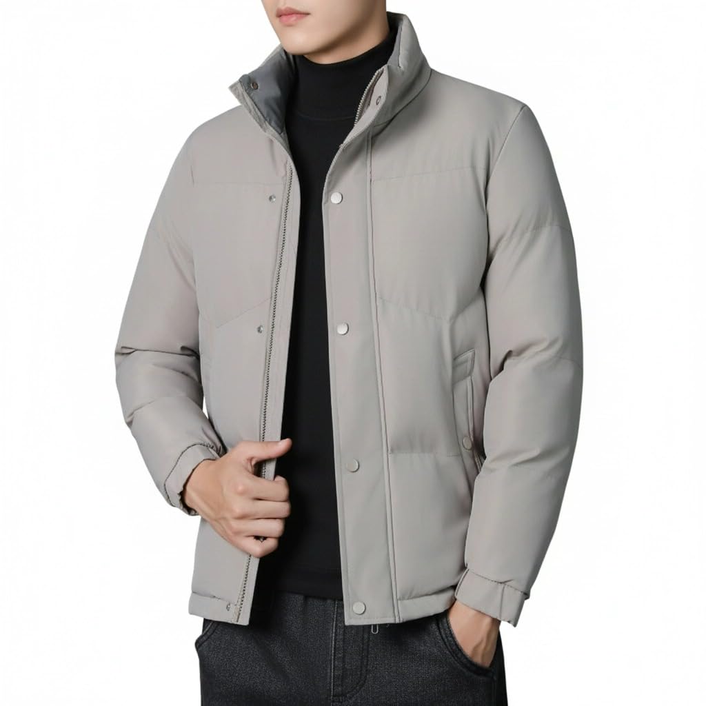 inotenka Down and Available in Plus Perfect for and Outdoor Activities Men's Jacket, Thick, Windproof, Warm, Sizes, Commuting, School, Hiking, (5XL