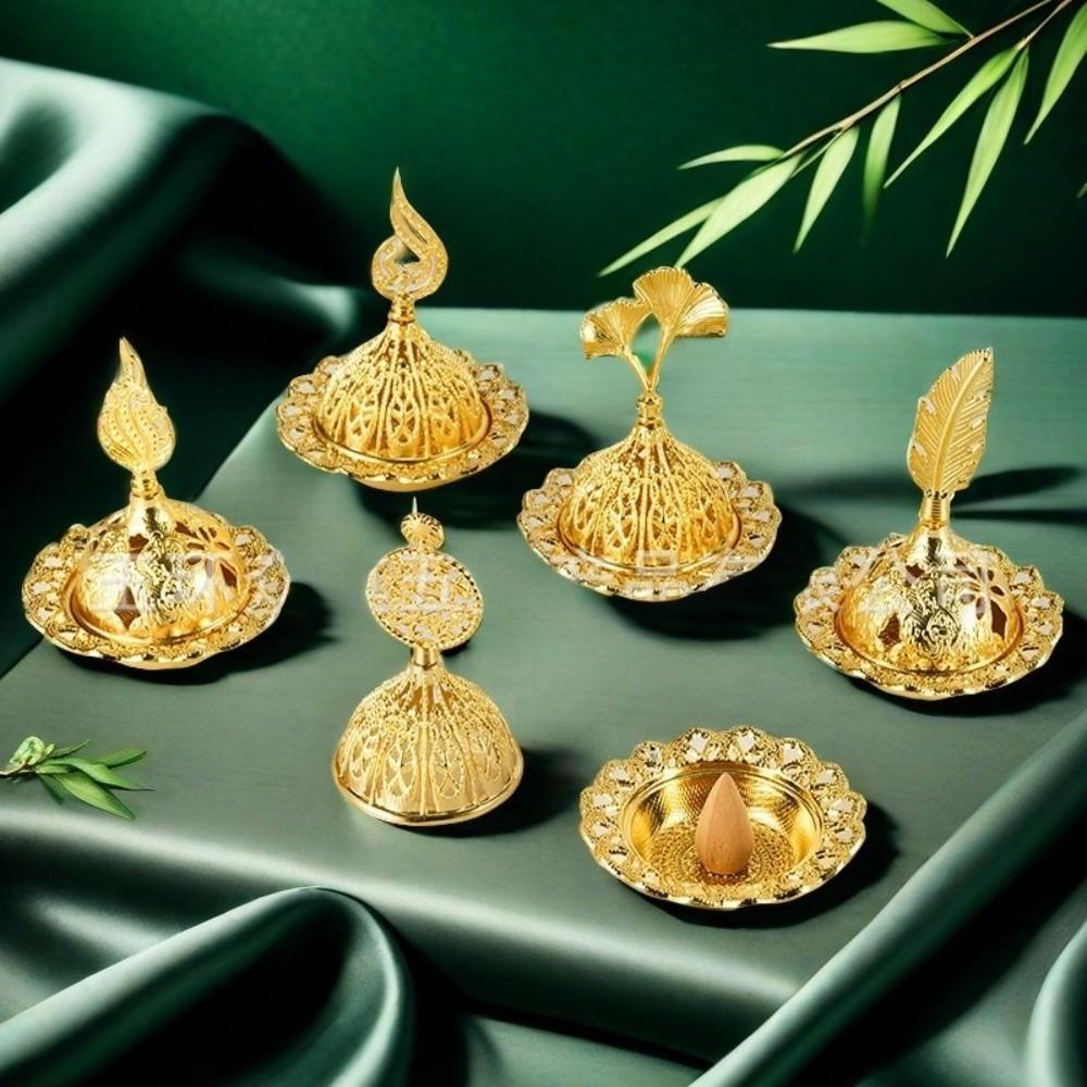 Retro Mini Censer Holder Zinc Zinc Alloy Aromatherapy Burner Portable Incense Stove Muslim Ramadan