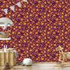 Intricate floral pattern wallpaper in burgundy, red and plum 50x1000