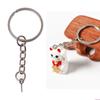 150Pcs Silver Screw Eye Pin Key Chains With Open Jump Ring Chain Extender Eye Pins Split Keyring Jewelry Making Findings