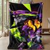 Soft Flannel Blanket Lightweight Cozy Bedroom Living Room CoverNeon Genesis Evangelion