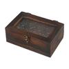 Decorative Box Begonia Flower Desktop Storage Solid Wood