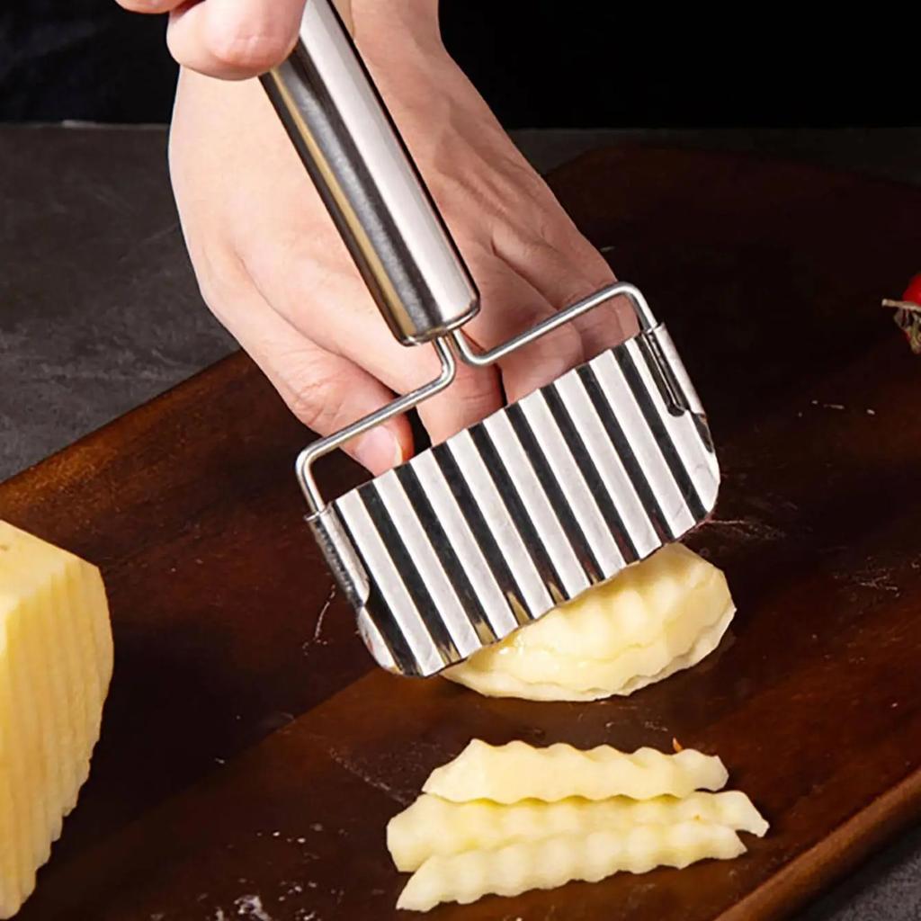 1pc-Stainless Steel Spike Potato Cutting Multifunctional Home Kitchen Vegetable Cutter French Fries Wave Knife Fancy Slicer