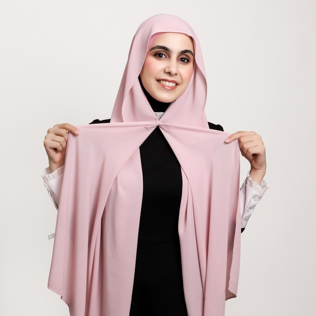 Premium Instant Medina Chiffon Hijab With Bulit-In Magnets Easy To Wear Scarf Shawl Headwrap With Undercap For Muslim Women