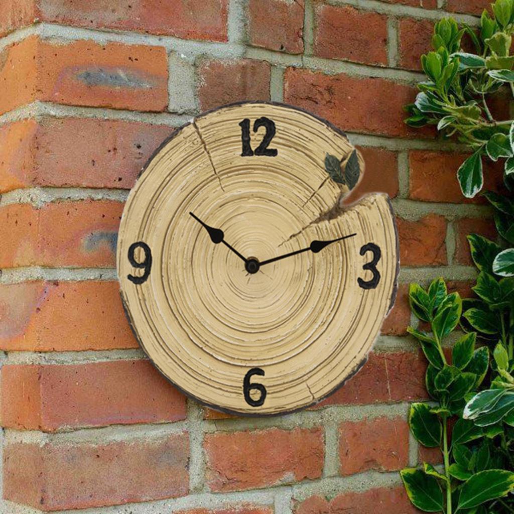 Outdoor Hanging Wall Clock Resin Shell Weather Resistant for Adventure Enthusiasts for Home Office Accurate Timing