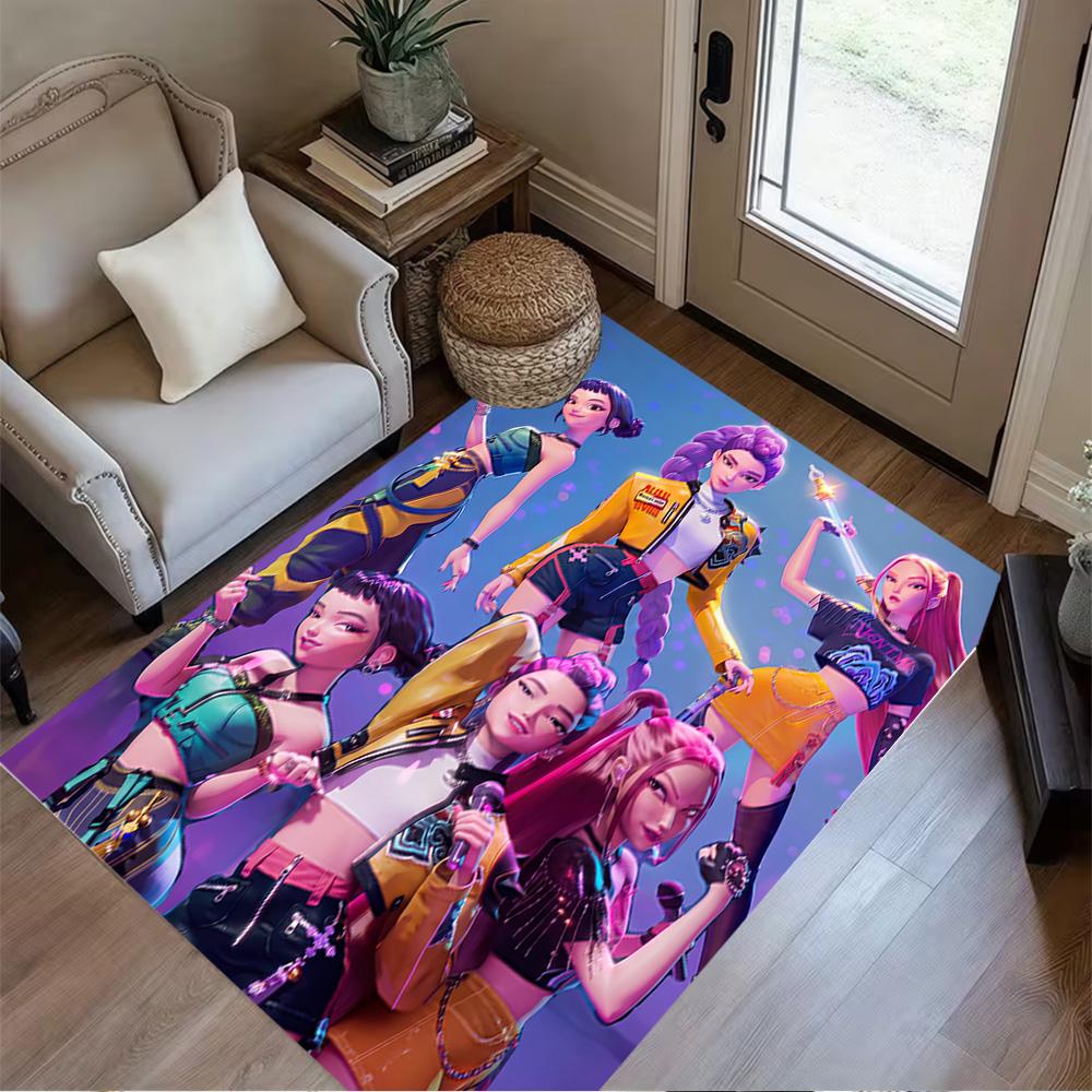 Neon Dreams: Future Fashion Area Rug Perfect for Bedrooms Kitchen Game Room Hallway Antislip Carpet Office home decor