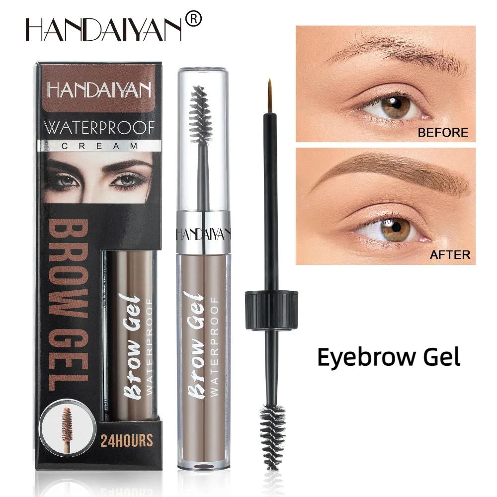 HANDAIYAN Gel de Tatuaje para Cejas Semi-permanente Impermeable Duradero Tinte para Cejas Marrón Negro Crema para Teñir Cejas Maquillaje para Mujeres