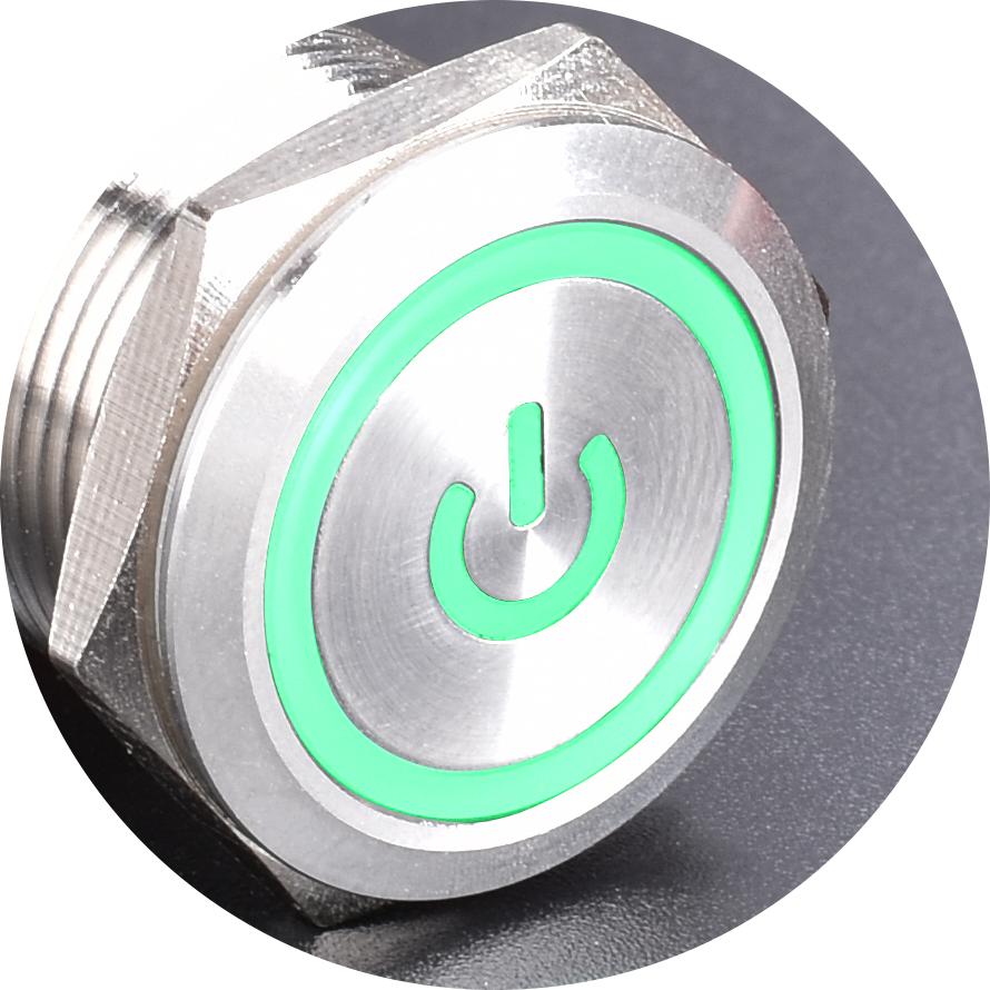 1 Pc Push Button Switch Metal Waterproof Latching Momentary LED Light Car Engine Power Switch Blue Red HMM
