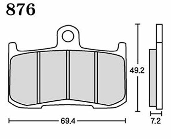 RK Brake Pad Mega Alloy Motorcycle Motorcycle KAWASAKIZ1000 '03/'04 [Nissin 4P] (Front) etc. 876MA-X