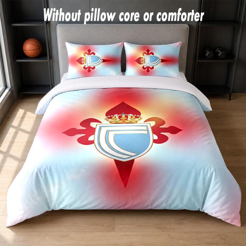 Celta Vigo FC Design Bed Bedding Set 1 Duvet Cover + 2 Pillowcases Soft Breathable Household Bed Linens