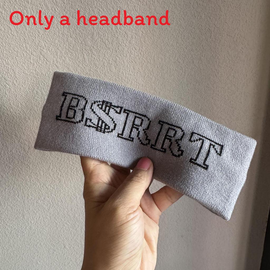

Korean Style Letter Wide Headband For Women With Elastic Stretch For Casual Sports сірий колір