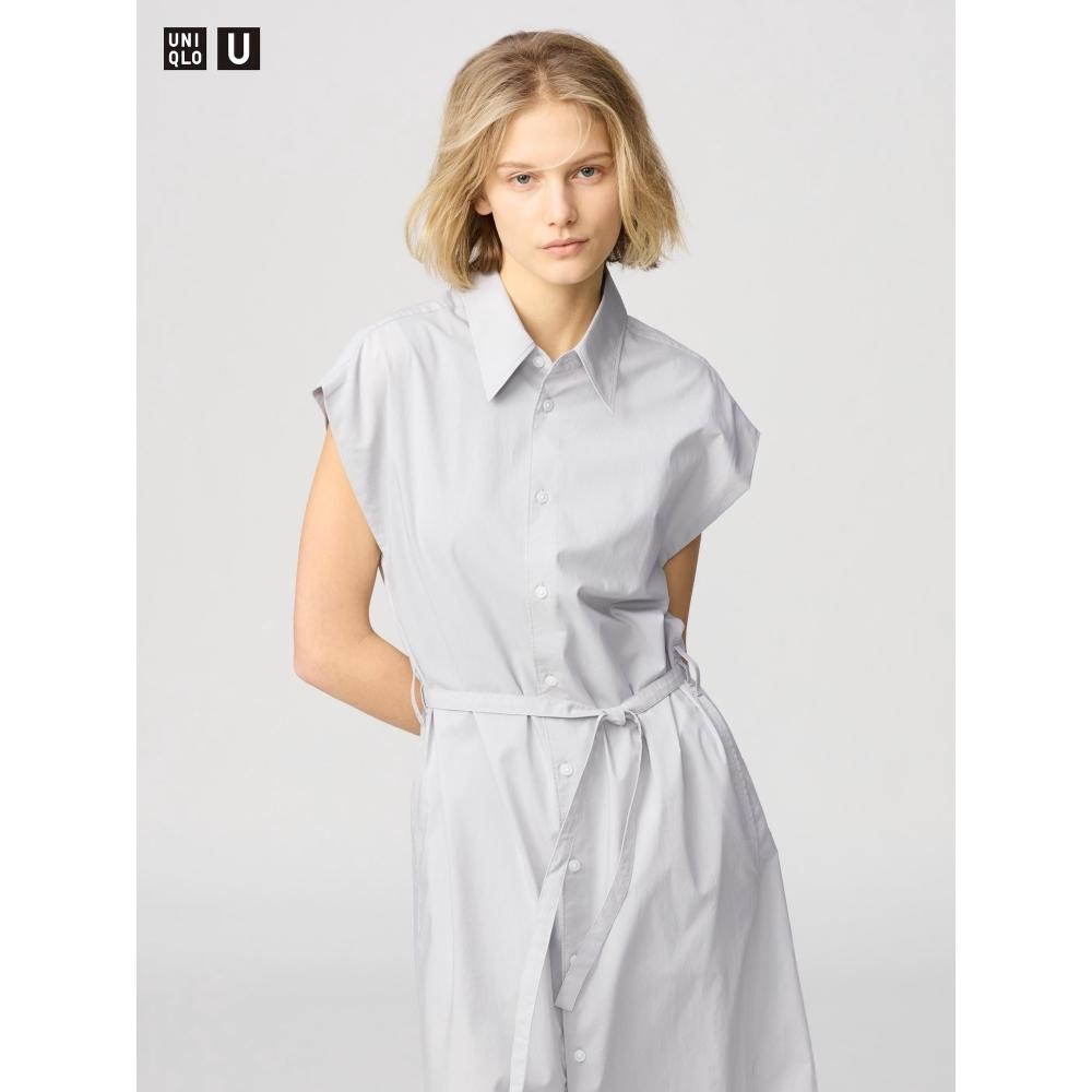 

Uniqlo Платье-рубашка из хлопка без рукавов 02 LIGHT GRAY/WOMEN L