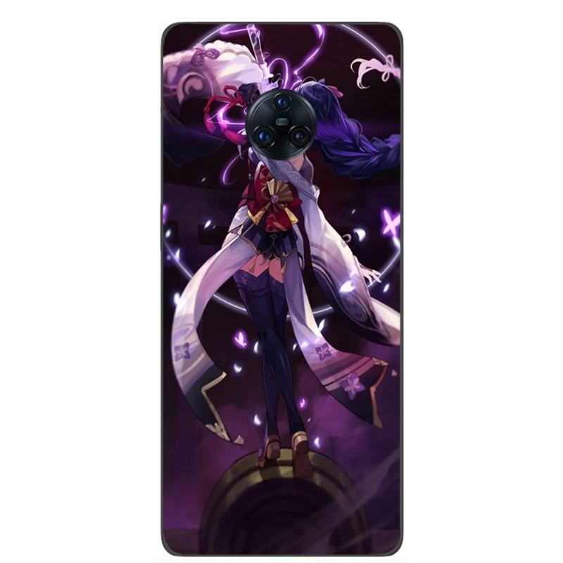 Genshin Impact Raiden Shogun Phone Case For VIVO Y95 Y93 Y31 Y20 V19 V17 V15 Pro X60 NEX Soft Black Phone Cover