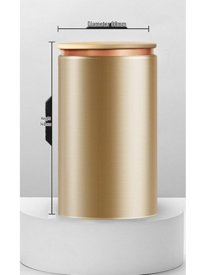 Round Tinplate Tea Can for Longjing & Xinyang Maojian Tea, Three Liang Capacity