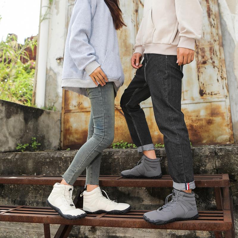 Pětiprsté venkovní bavlněné boty protiskluzové a odolné proti opotřebení párové turistické boty teplé vysoké vlněné boty pánské a dámské studené turistické boty