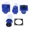 Easy Install 220V 16A 3 Pin Industrial Waterproof Plug Socket Durable Power Connector for Caravan Trailer Motorhome