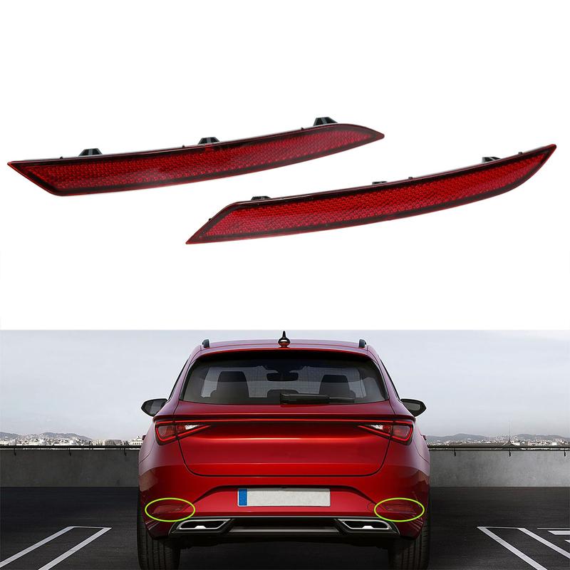 For Seat Leon 2024 Rear Bumper Reflector Lamp Tail Stop Signal Light Assembly 5FA945105C 5FA945106C