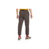 Nike Solid Color Logo Print Elastic Cuff Joggers With Breathable Mesh Lining Men Casual Pants Brown CV0661-220