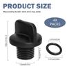 4 Pack Practical Sturdy Plastic Drain Plugs Replacement Parts With O Rings Accessory With Pool Pump and Water Systems