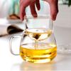 350ml Heat-Resistant Borosilicate Glass Tea Infuser Mugs with Lids (Set of 2)