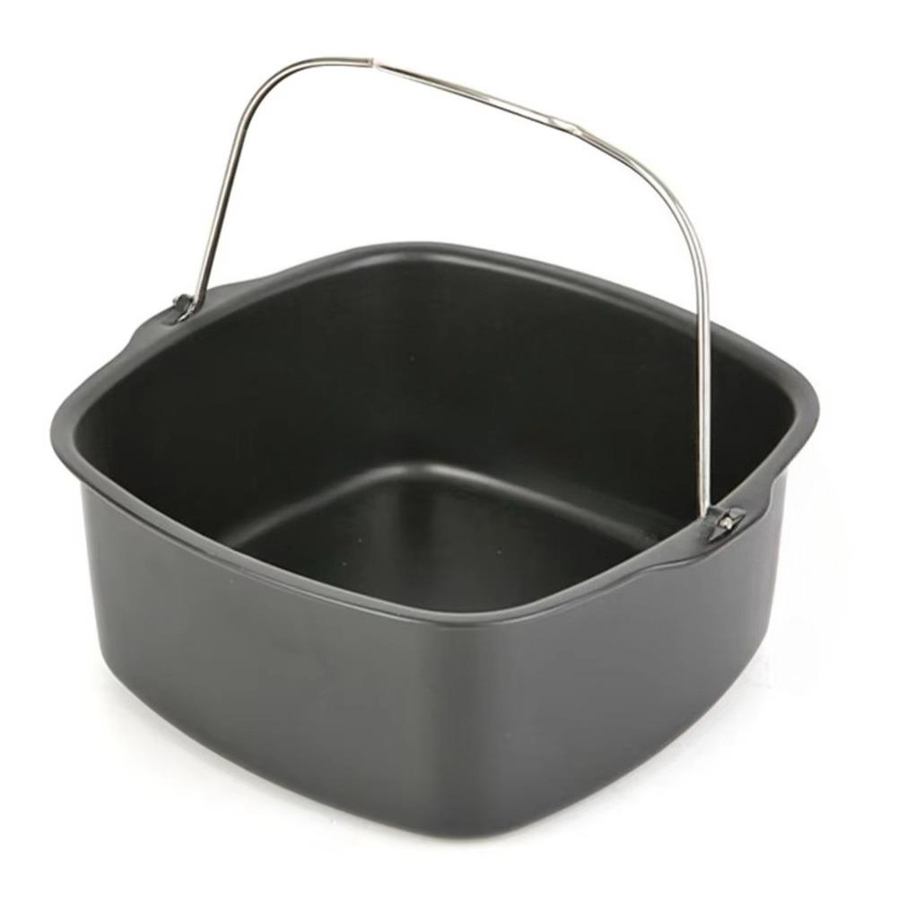 Air Fryer Cake Pan Non Stick Air Fryer Cake Barrel Air Fryer Pizza Baking Pan for Cake Baking Tray Basket Air Fryer Accessories