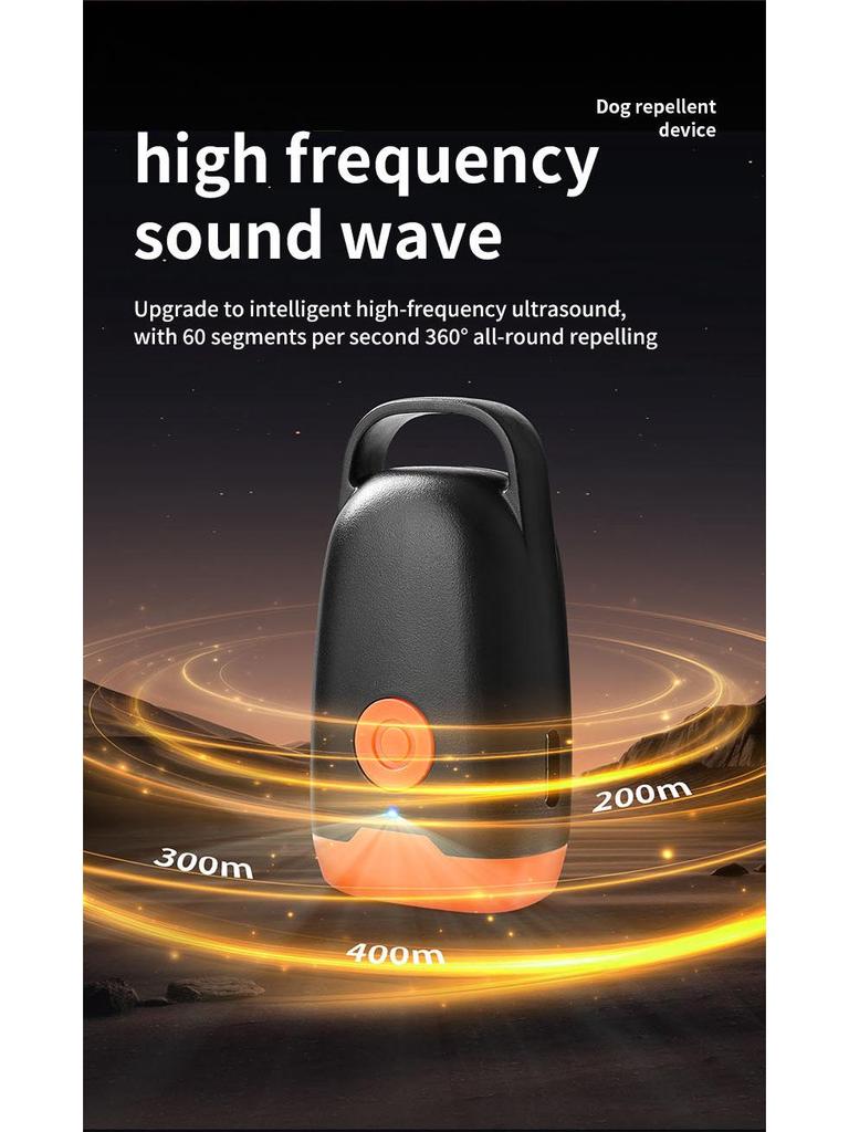 Portable Ultrasonic Dog Repeller and Trainer - Long Distance Anti-Barking Device & Self-Defense Tool