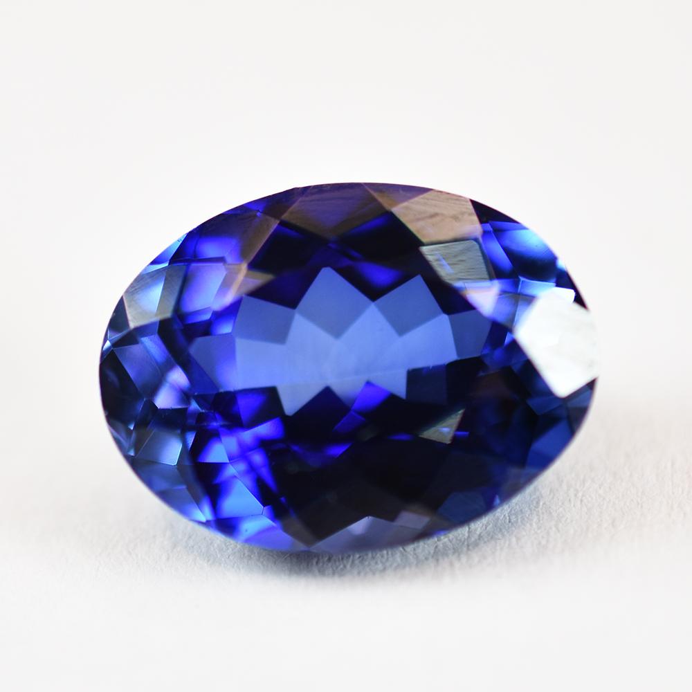 Natural Blue Tanzanite Loose Gemstone 10.65 Ct Oval Cut Form Tanzania for Jewelry Making and Crafts
