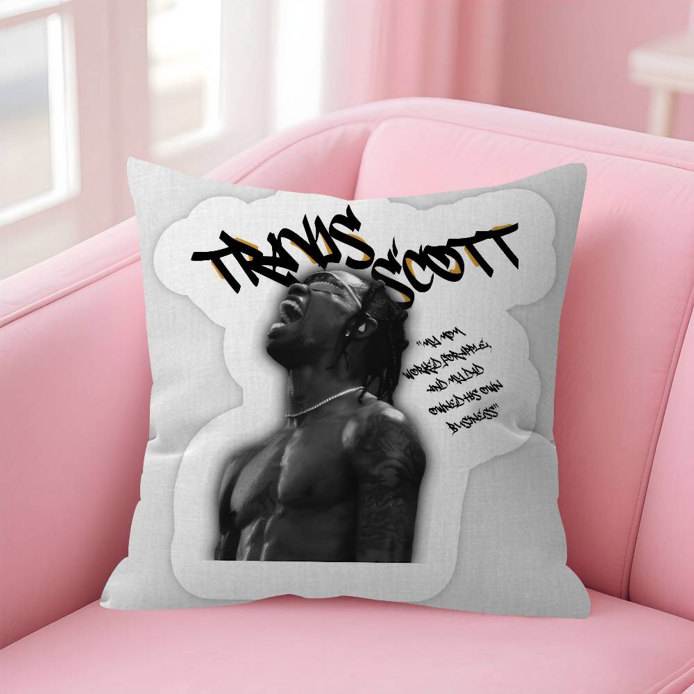 Rapper T-Travis Anime S-Scott Cushion Cover Decorative Pillow Sofa Home Decor Case Pillow Cases