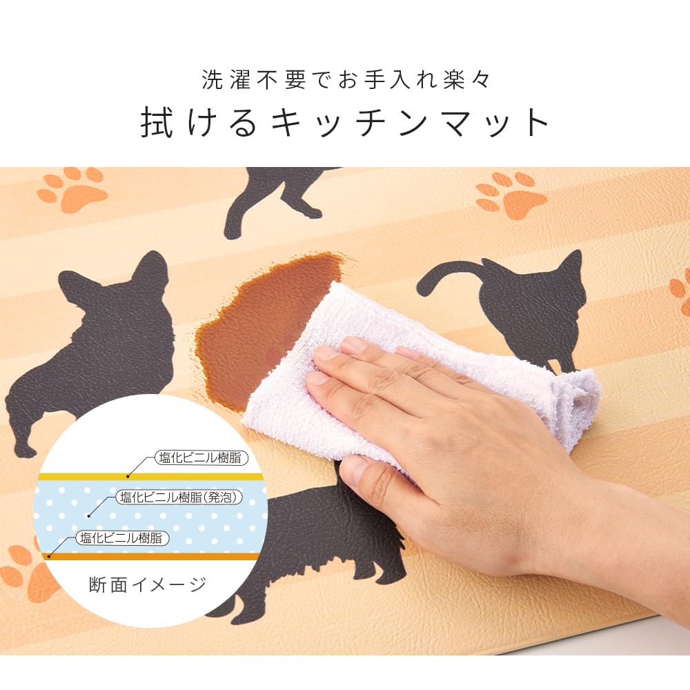 iMedia Kitchen Quick Wipe Kitchen Dog and Cat Kitchen Kitchen Easy To No Washing Stylish and Cute Mat, Mat, 40x180cm, Pattern, Rug, Mat, Clean, Clean,