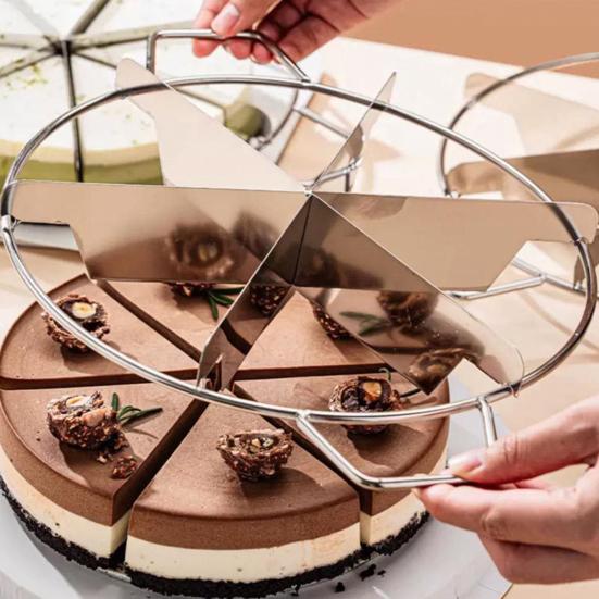 Pfannkuchenschneider, Edelstahl, Tortenschneider, rostfrei, Kuchenteiler mit seitlichen