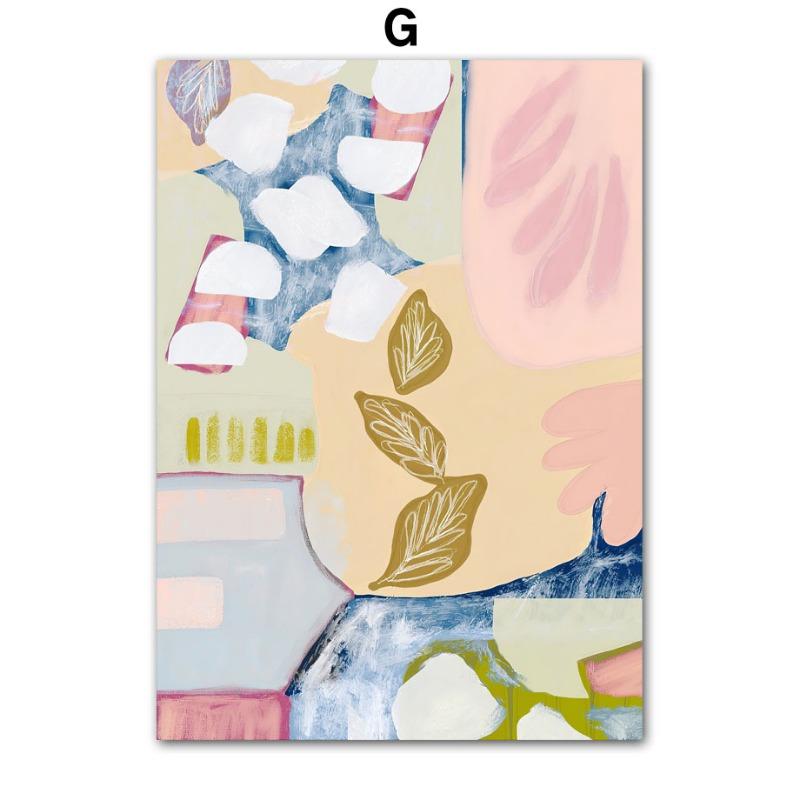 Colorful Wall Art Minimalist Abstract Figures Girl Line Landscape Wall Decoration Canvas Painting Home Living Room Bedroom Decor