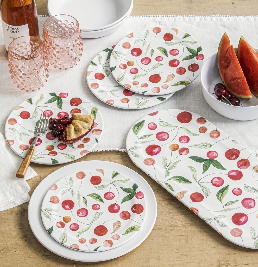 Ethical, Unbreakable, BPA-free Tableware. EDGE BERRIES Large Serving Plate, Dinner Plate, Approximately 44 X 20 Cm, Lightweight, Dishwasher Safe,