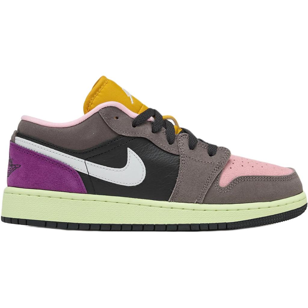 Air Jordan 1 Low SE GS Tokyo Bio Hack Kids Sneakers Grey Oil-Grey Cave-Stone HQ2021-005