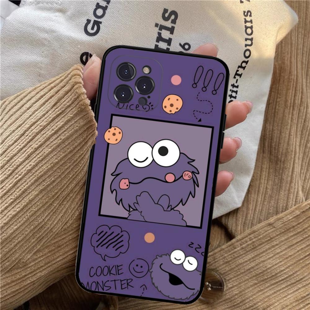 

C-cookies cartoon M-monster Phone Case For iPhone 15 14 11 12 13 Mini Pro XS Max Cover 6 7 8 Plus X XR SE 2020 Funda Shell iPhone 7 or 8