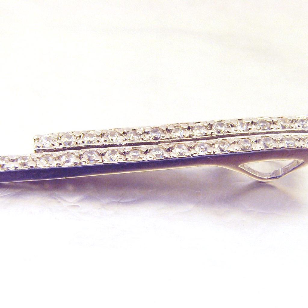 Les Trésors De Lily [F0338] - Silver Pendant 'Etincelle' White