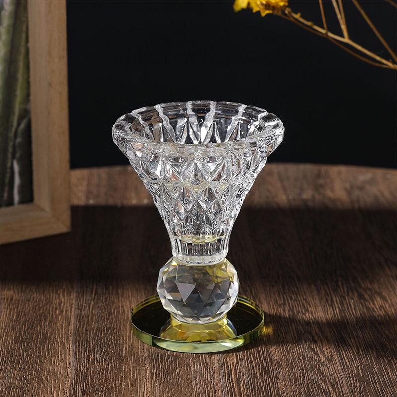 Glass Incense Burner Set Desktop Ornament Portable Rotatable Creative Home Fragrance For Hotel Cabinet Living Room Office Party