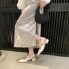 Fashion 2025 summer women's fashion high heels leather PU elegant sandals comfortable buckle banquet party shoes sexy