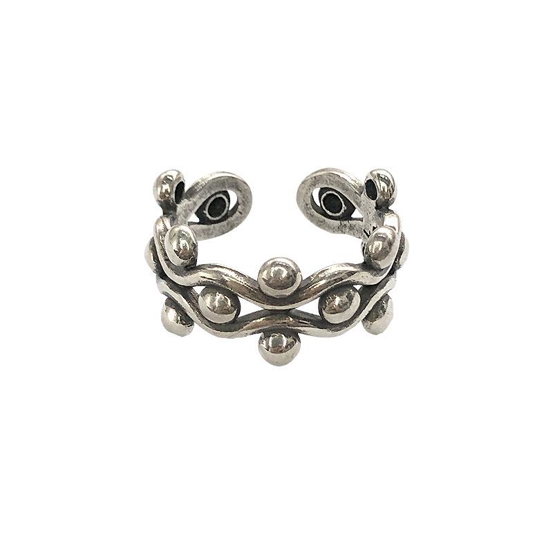 Lan Zhi 925 Sterling Silver Unisex Retro Open Index Finger Ring