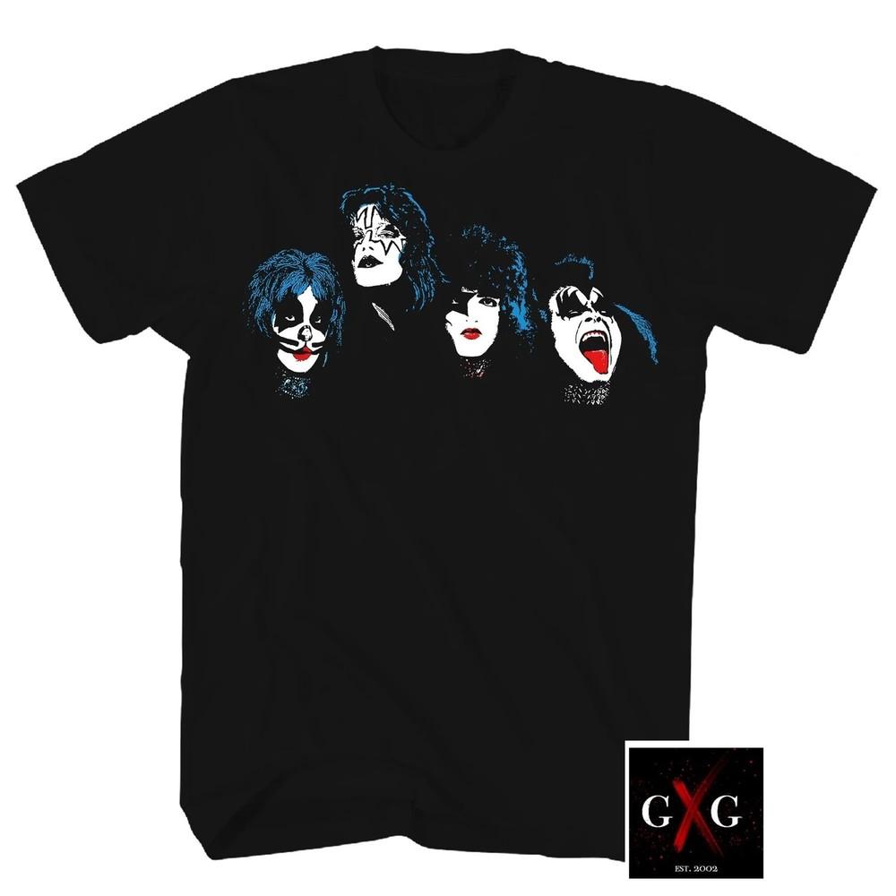 

KISS cd lgo ACE PAUL PETER GENE FACES Official SHIRT XL New love gun destroyer Unisex T-Shirt XXXL