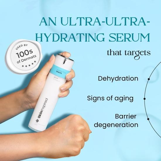 SkinInspired Hydration Shots Serum with Hyaluronic Acid, Collagen, Ceramides for Deep Hydration, Fine lines | Daily Hydrating Face Serum, 30ml