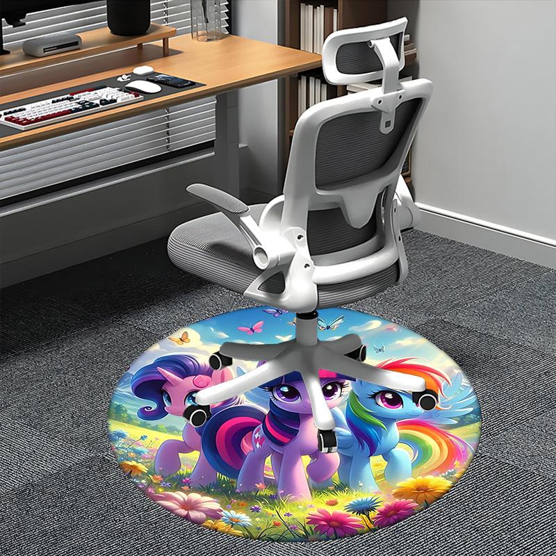 

My Little Pony,Friendship is Magic Chair mat Round Rug Office carpet, Machine Washable, Non slip, Suitable for Living Rooms, Bedrooms 80cm