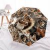 1 PC Automatic Folding Umbrella - Squirrel Pattern, Portable & Foldable Design with 8 Ribs, Christmas Birthday Gifts