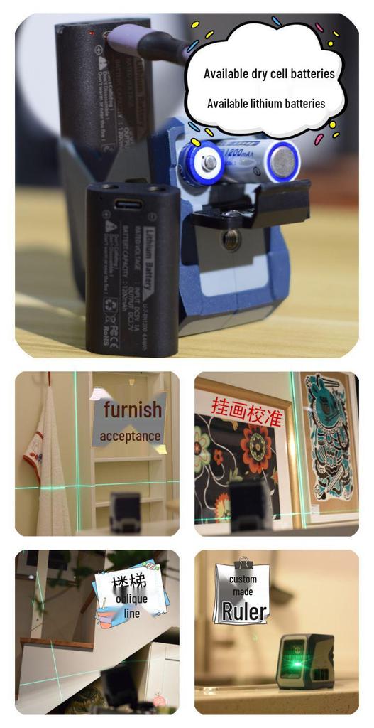 Compact Ultra-Portable Green Beam Laser Level with Automatic Leveling