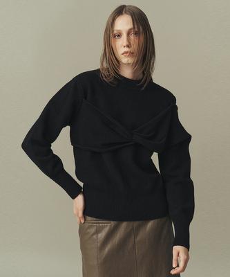 AHWE Twisted Bustier Sweater_Black