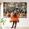 Halloween Zombie Backdrop Full Moon Night Graveyard Bat Skeleton Photography Background Kids Scary Party Decoration Photo Booth