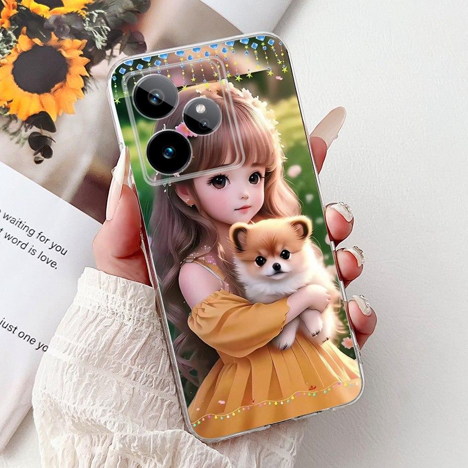 For Realme GT 7 7T Case 2025 Popular Flower Soft Clear Silicone TPU Protective Cover For Realme GT7 Pro RMX5011 Phone Case Shell