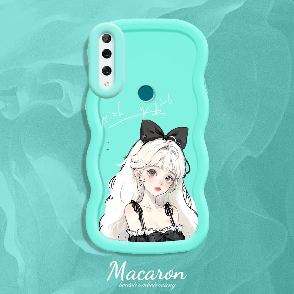 

М який силіконовий чохол Macaron Phone Case з малюнком Big Wave Edge Протиударний захисний гумовий чохол для iPhone Huawei Honor Infinix Tecno Tecno Spark 10C синій