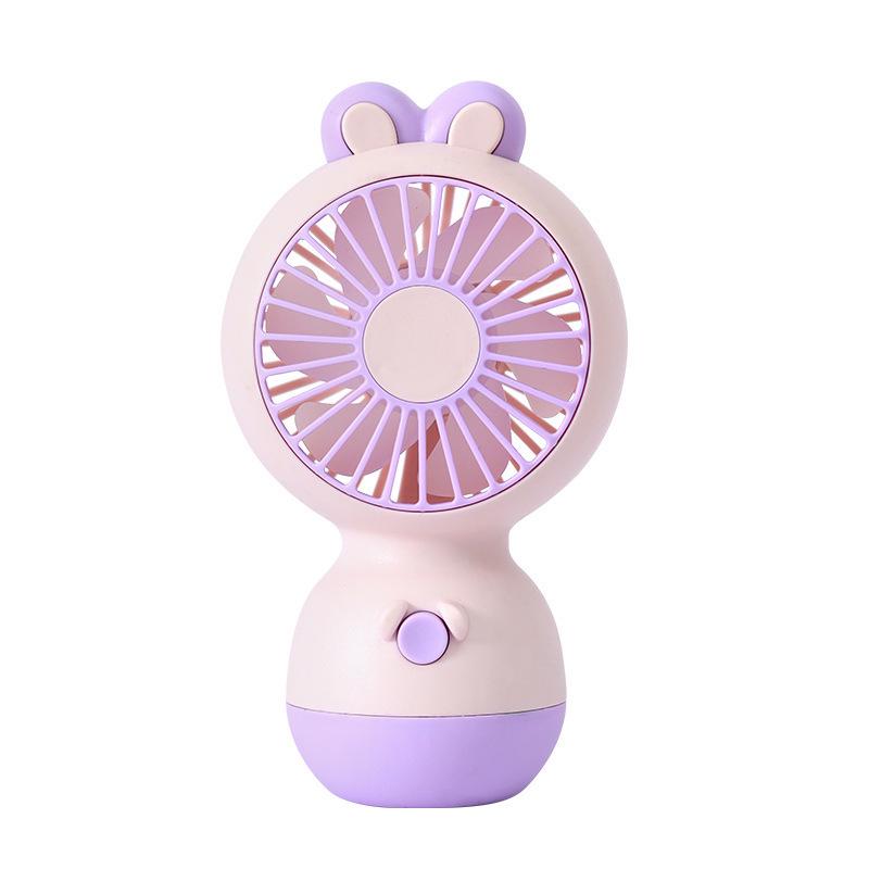 Portable Cute Macaron Color Rabbit Fan - Ideal for Students & Summer Festivals