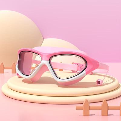 Schwimmbrille für Kinder mit großem Rahmen und Antibeschlagbeschichtung