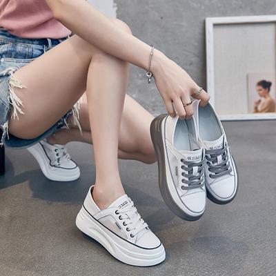 Damen Lässige Kleine Weiße Schuhe Frühling Sommer Atmungsaktive Flache Sneaker Outdoor Bequemes Leder Walking Schuhe Mujer